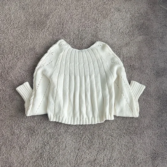 Free People Ivory Cable Knit Sweater - Picture 4 of 4